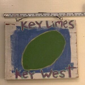Handcrafted Key Lime Art wood Sign
